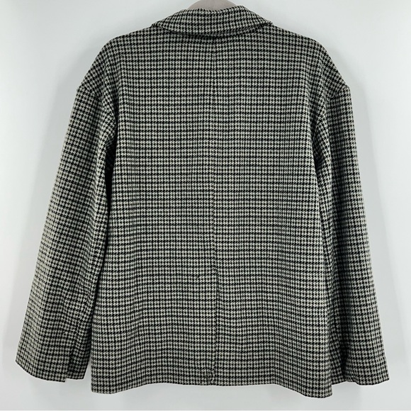 Madewell NWT Oversized Knit Blazer in Houndstooth True Black size Medium - Picture 4 of 10